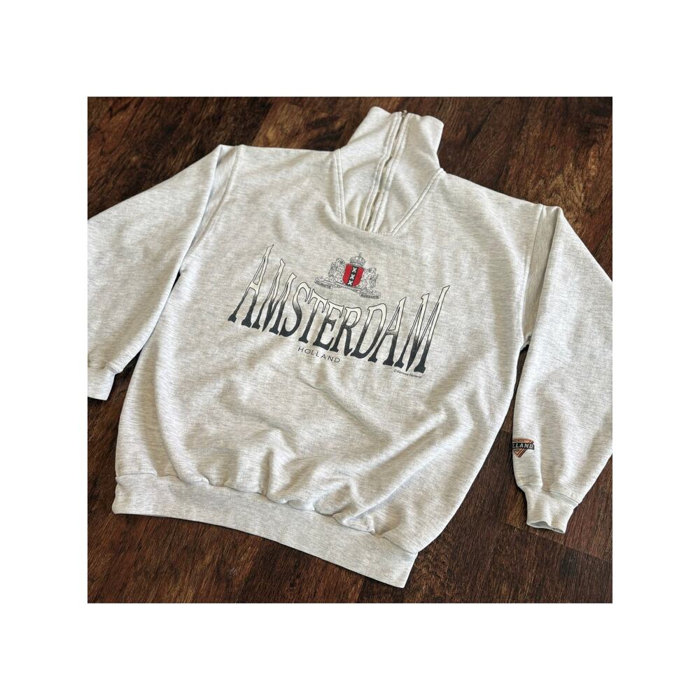 JCC Casuals Vintage Amsterdam Capital City Crest Graphic Sweatshirt Medium